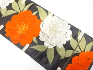 アンティーク　八重桜模様織り出し袋帯（着用可）